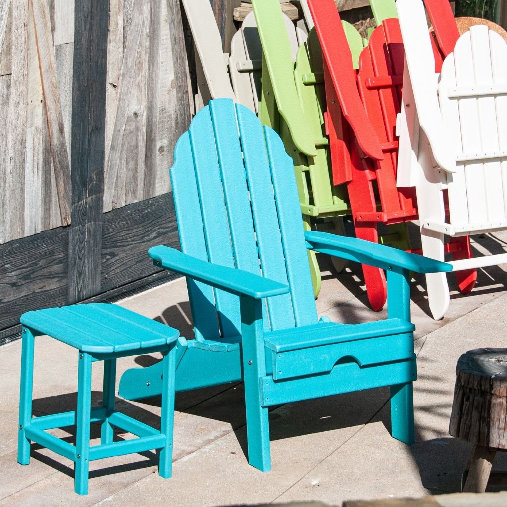 PolyTEAK New Tradition Folding Adirondack Chair by ResinTeak