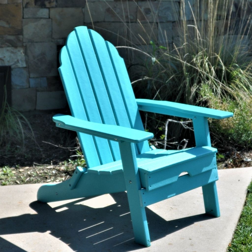 PolyTEAK New Tradition Folding Adirondack Chair by ResinTeak
