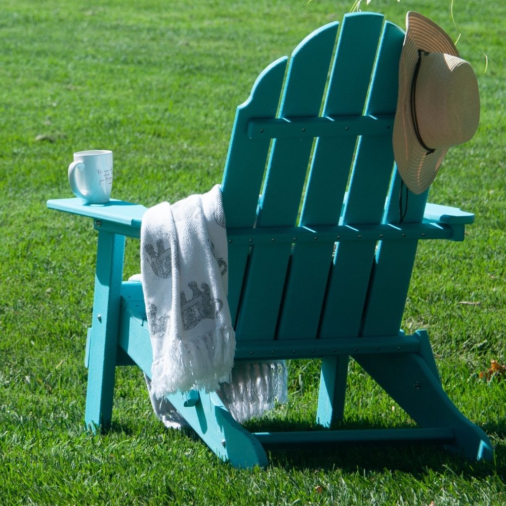 PolyTEAK New Tradition Folding Adirondack Chair by ResinTeak