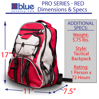 Blue Coolers Blue Seventy-Two PRO SERIES - Deluxe 3 Day Emergency Kit for 1 Person