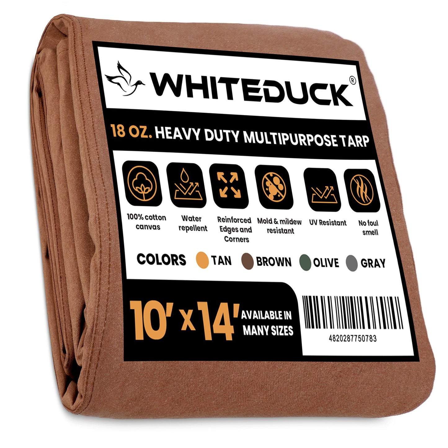 White Duck Outdoors 18 oz. 100% Cotton Canvas Tarp
