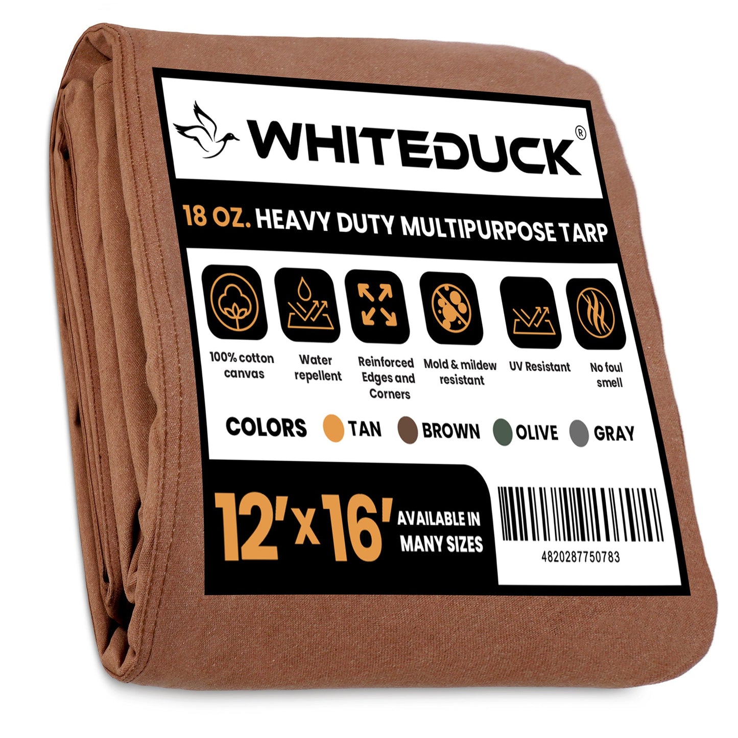 White Duck Outdoors 18 oz. 100% Cotton Canvas Tarp
