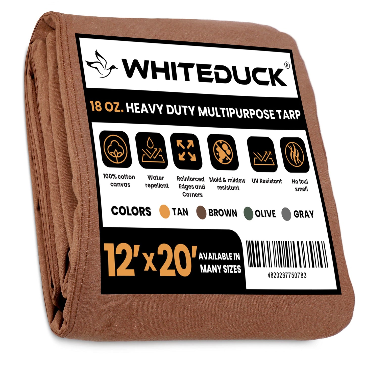 White Duck Outdoors 18 oz. 100% Cotton Canvas Tarp