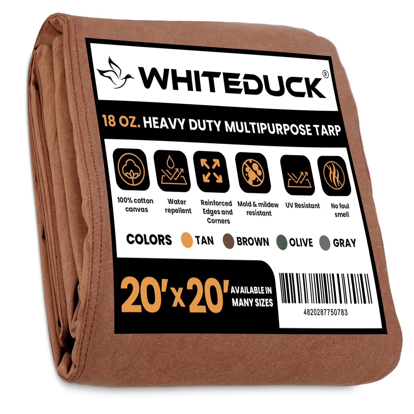 White Duck Outdoors 18 oz. 100% Cotton Canvas Tarp