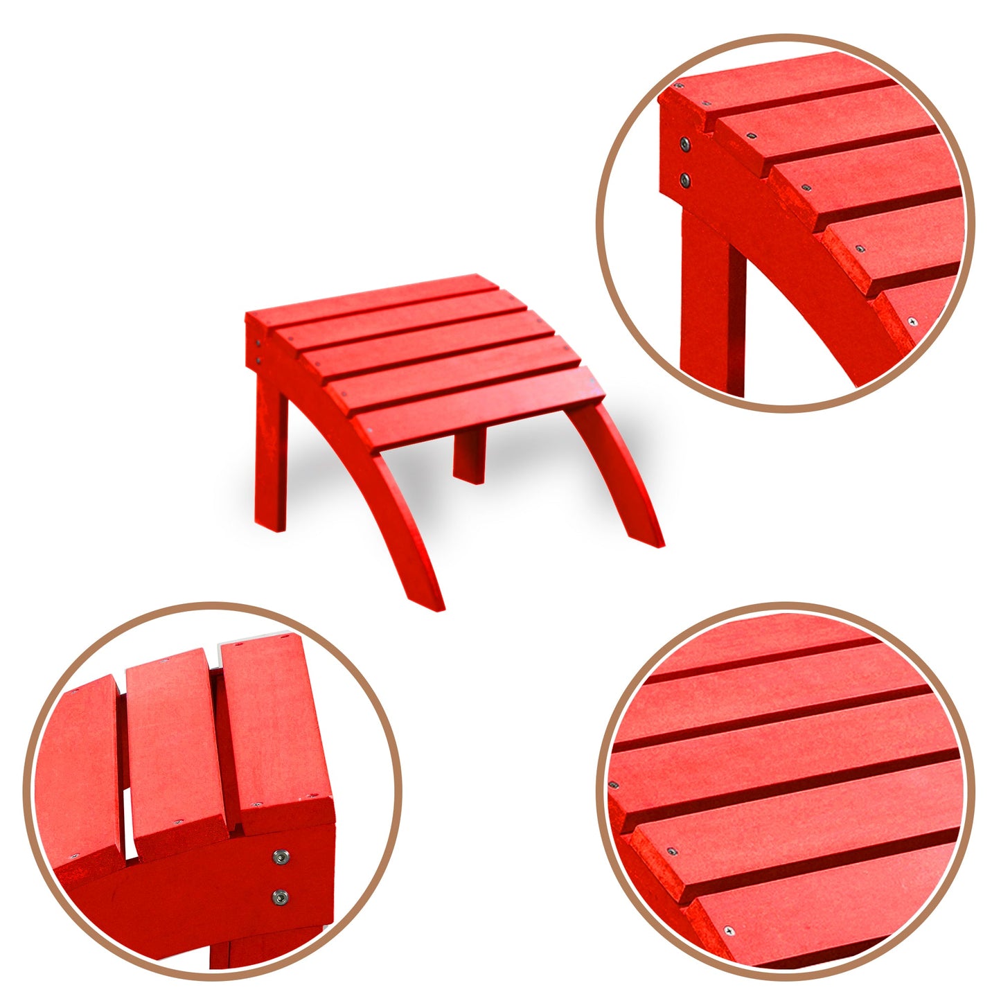 PolyTEAK Adirondack Ottoman