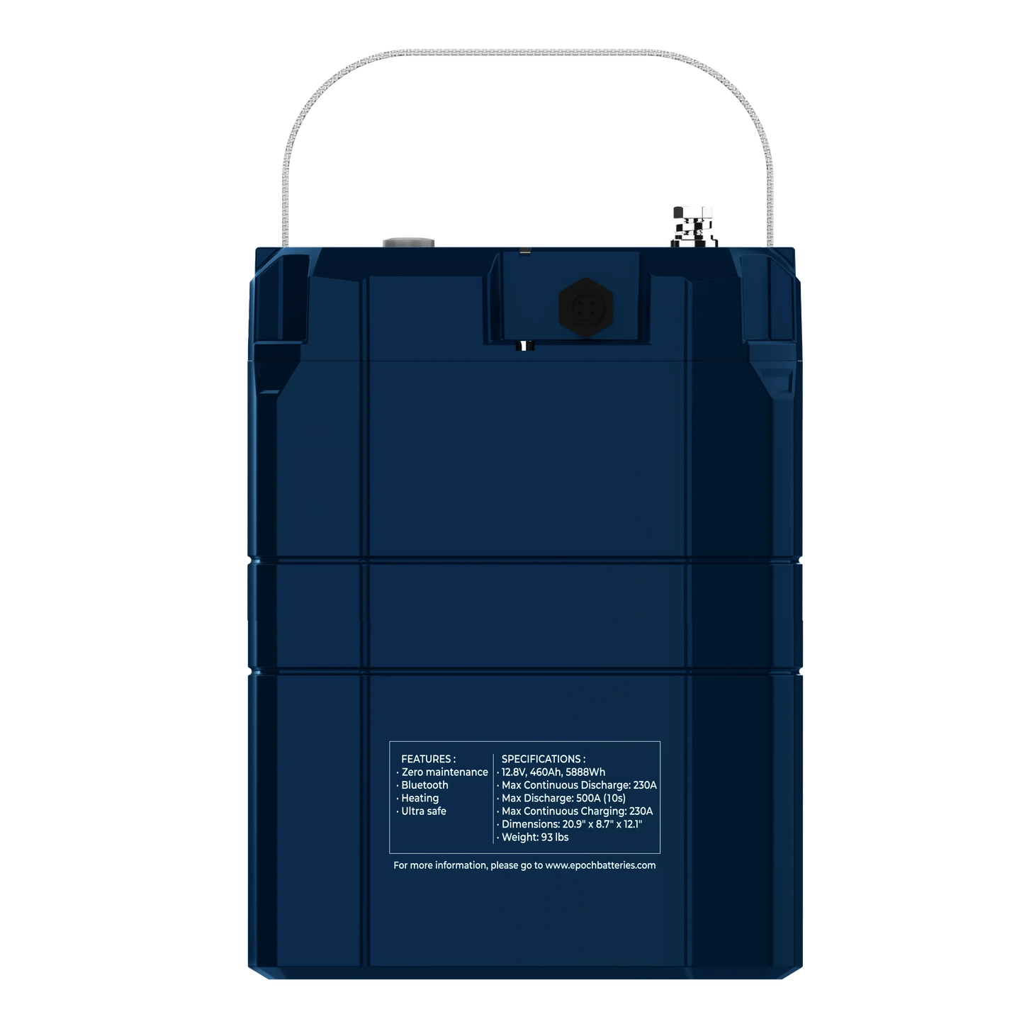 Epoch Batteries 12V 460Ah (5.89kWh) V2-T Elite Series - Heated & Bluetooth & Victron Comms LiFePO4 Battery