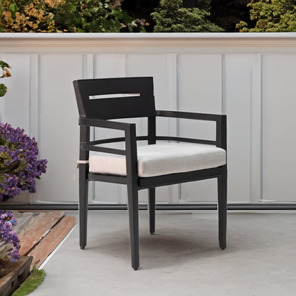 PolyTEAK Aluminum Outdoor Patio Dining Chairs with Plush Cushions (Set of 4)
