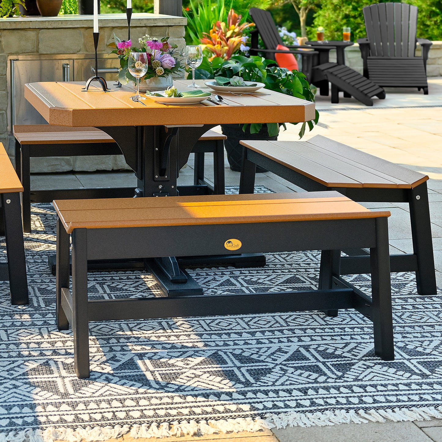 LuxCraft 41" Cafe Dining Bench