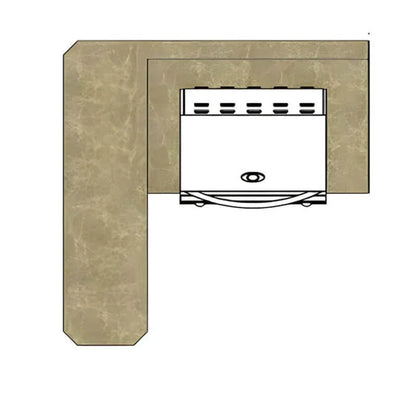Cal Flame Maui Q 4 Ft. L-Shaped BBQ Grill Island - BBK401