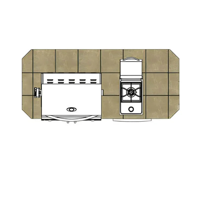 Cal Flame Pacifica Q 7 Ft. BBQ Grill Island - BBK701