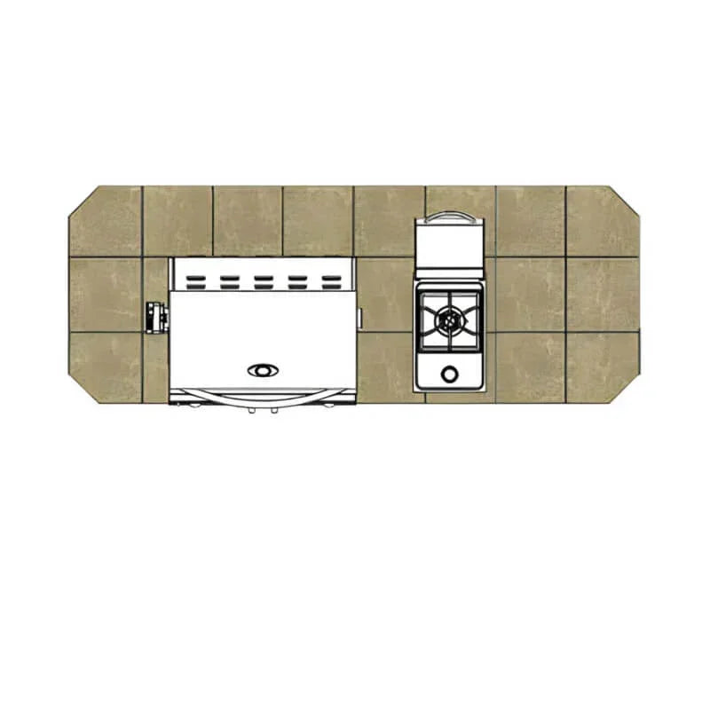 Cal Flame Bel Air Q 8 Ft. BBQ Grill Island - BBK810