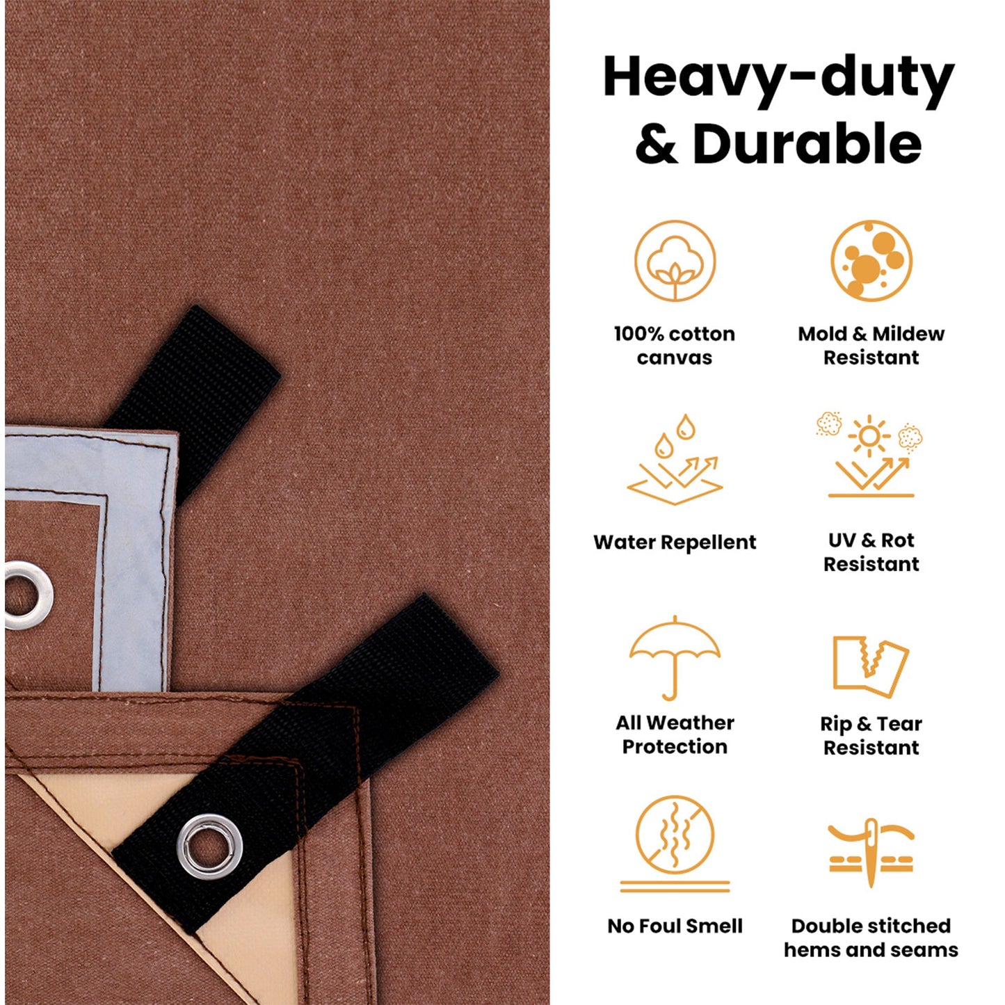 White Duck Outdoors 18 oz. 100% Cotton Canvas Tarp