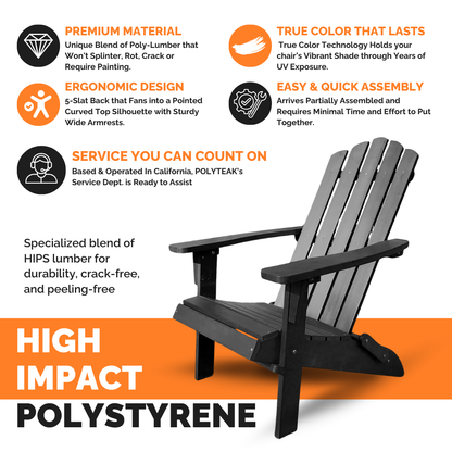 PolyTEAK Classic Folding Adirondack Chair