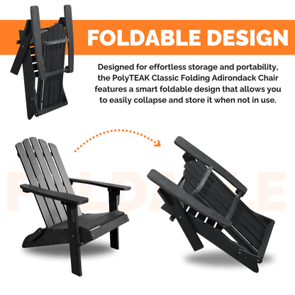PolyTEAK Classic Folding Adirondack Chair
