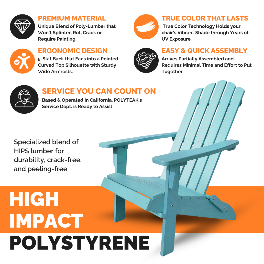 PolyTEAK Classic Folding Adirondack Chair