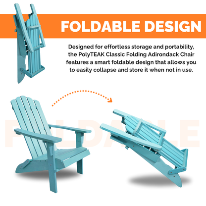 PolyTEAK Classic Folding Adirondack Chair