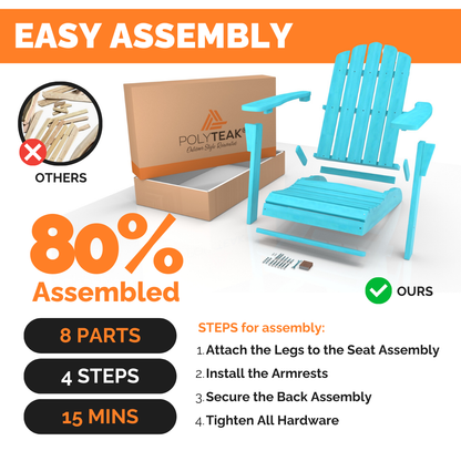 PolyTEAK Classic Folding Adirondack Chair