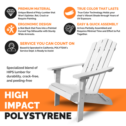 PolyTEAK Classic Folding Adirondack Chair