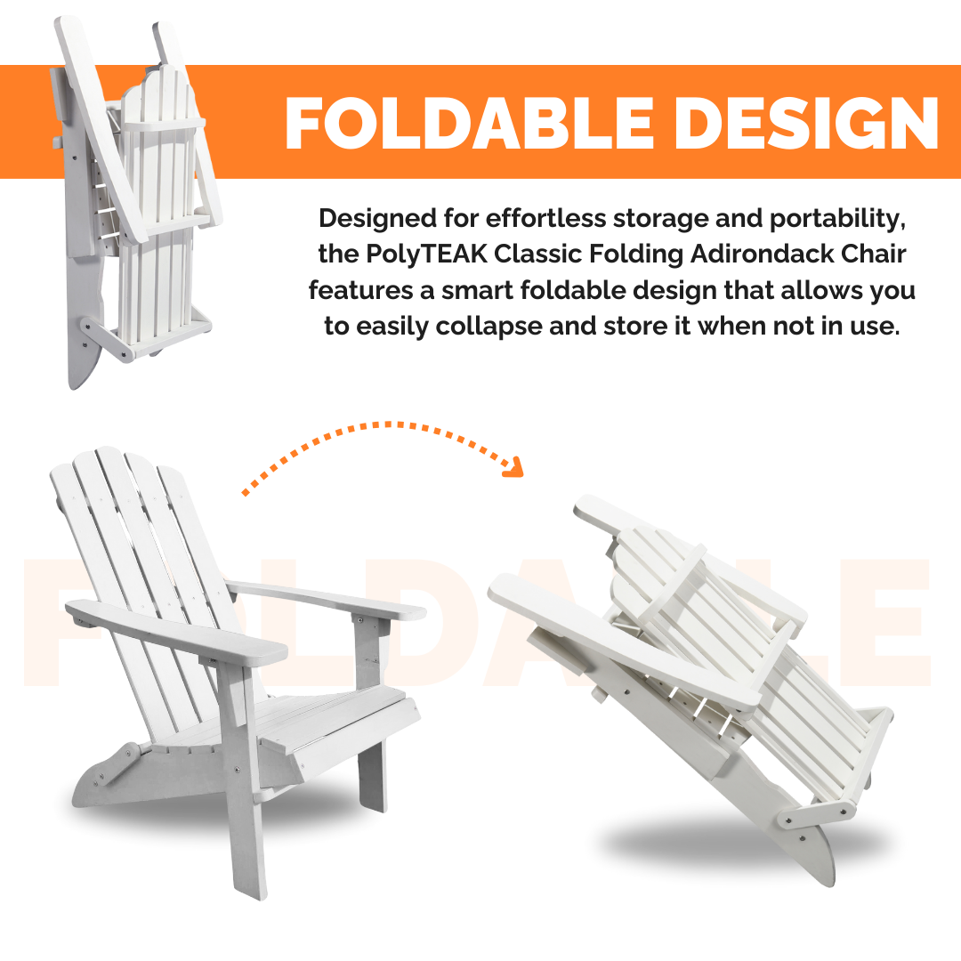 PolyTEAK Classic Folding Adirondack Chair