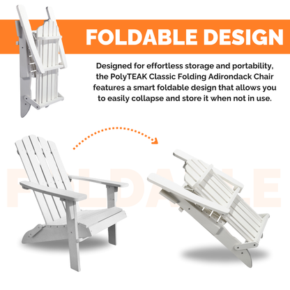 PolyTEAK Classic Folding Adirondack Chair