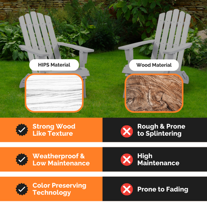 PolyTEAK Classic Folding Adirondack Chair