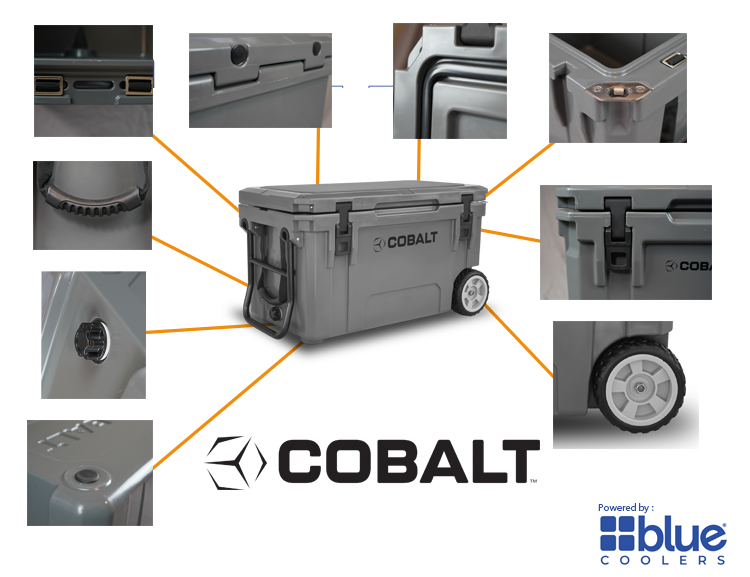 Blue Coolers Cobalt 25 Quart Roto-Molded Super Cooler