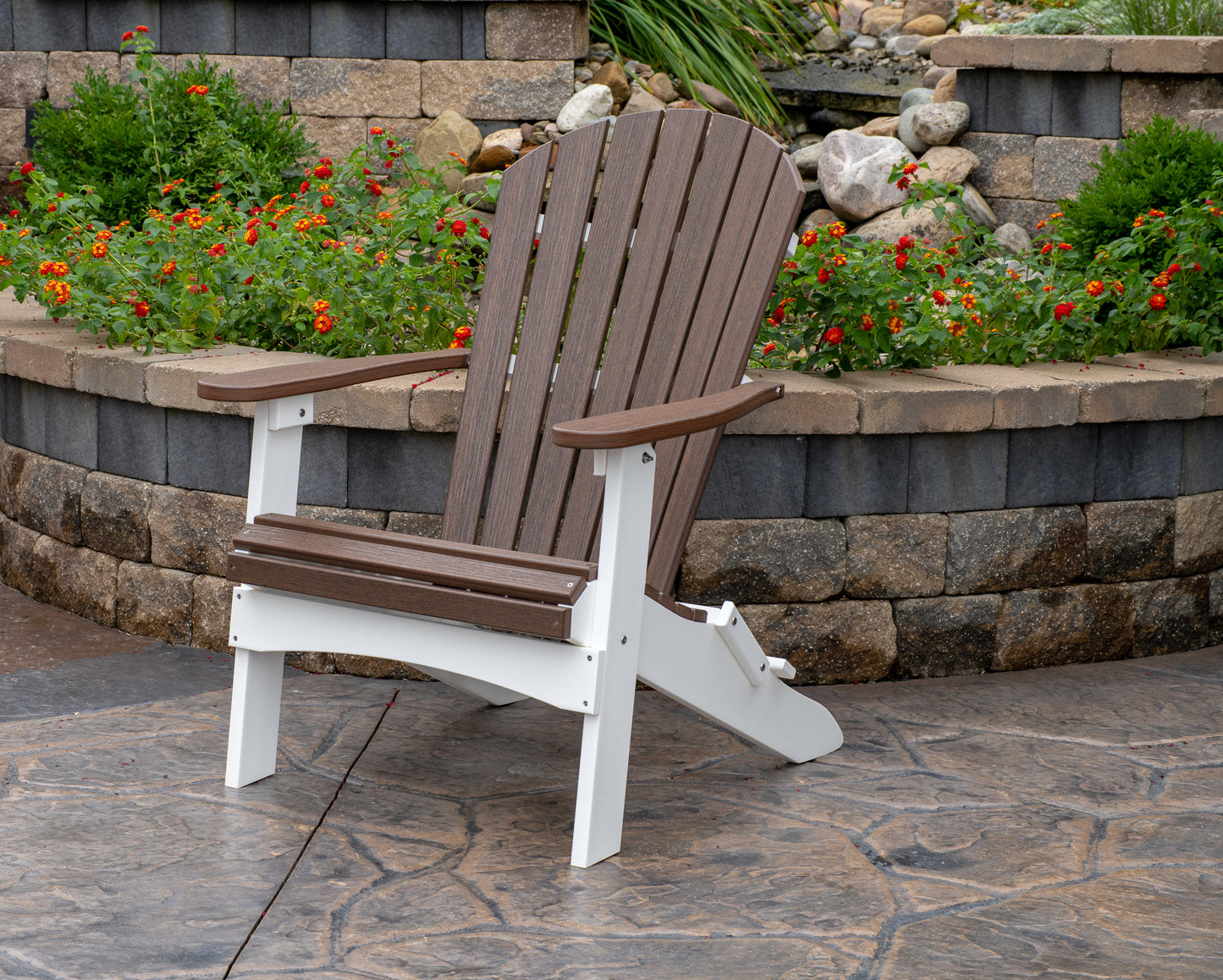 Berlin Gardens Comfo Back Poly Folding Adirondack Chair