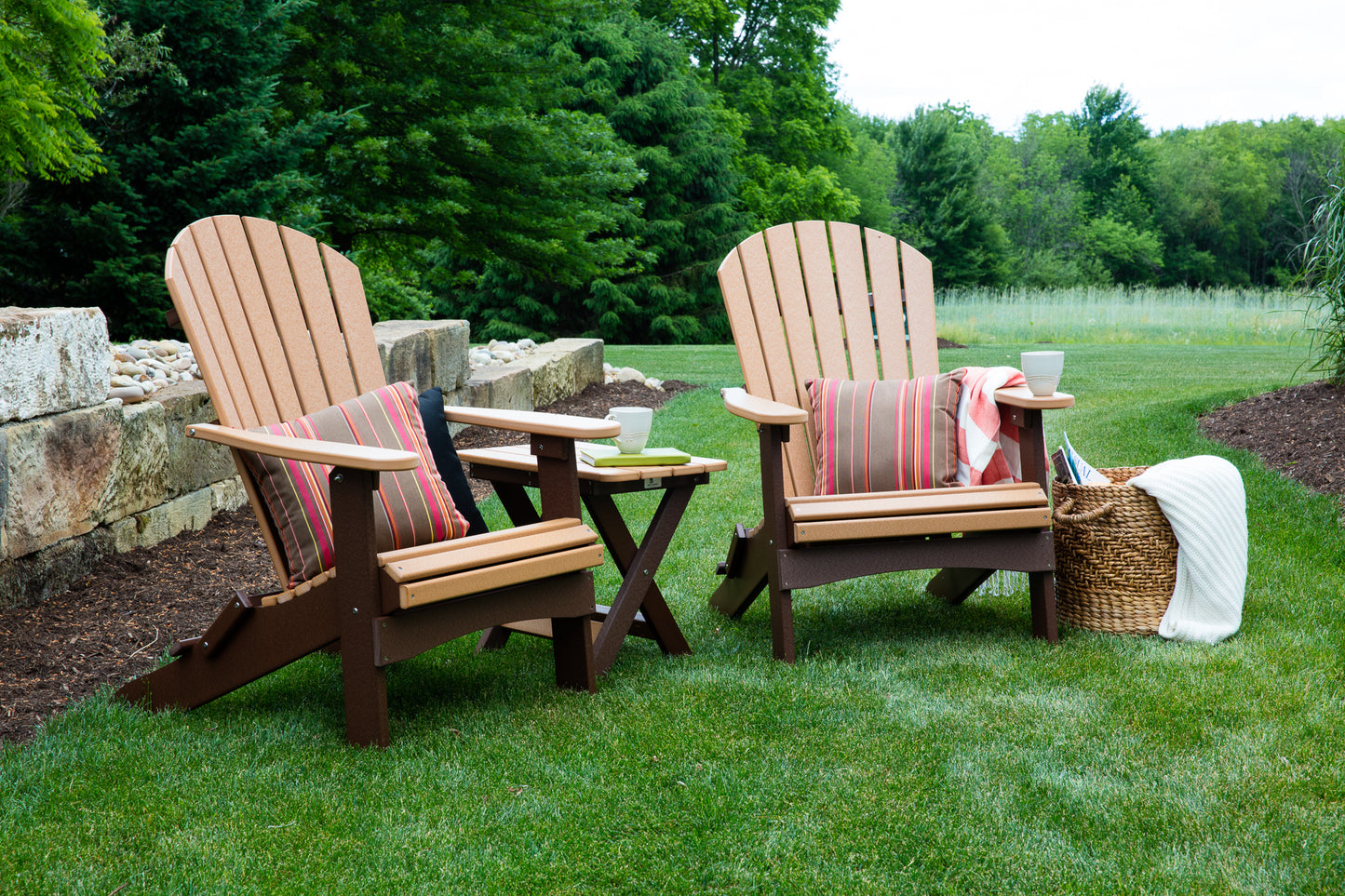 Berlin Gardens Comfo Back Poly Folding Adirondack Chair