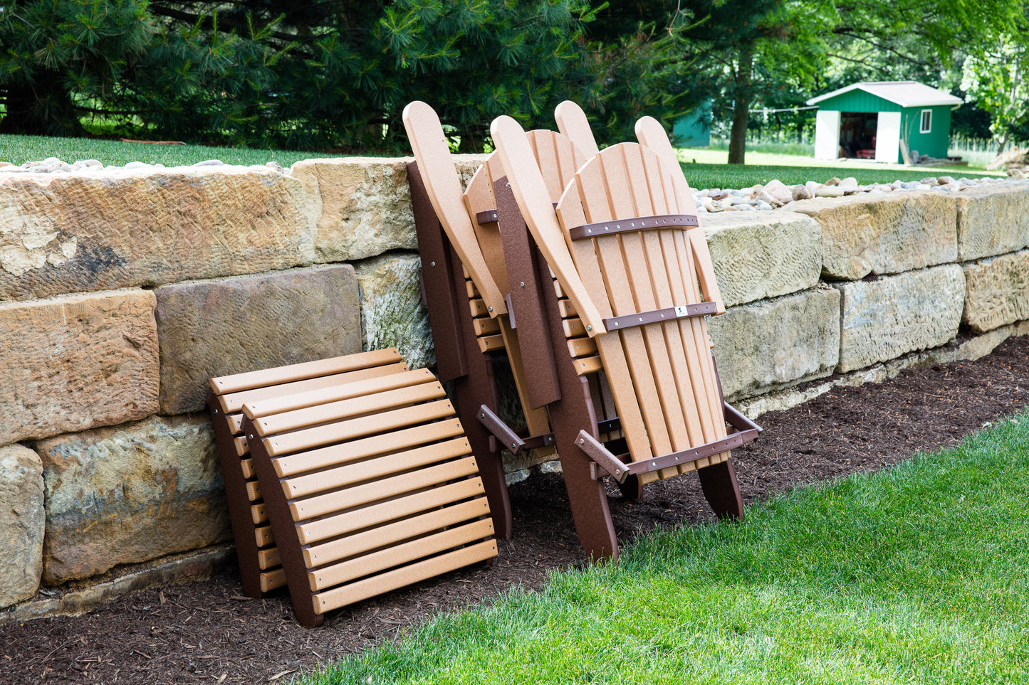 Berlin Gardens Comfo Back Poly Folding Adirondack Chair