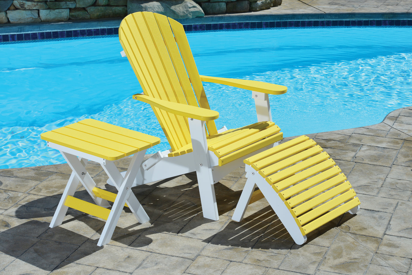 Berlin Gardens Comfo Back Poly Folding Adirondack Chair