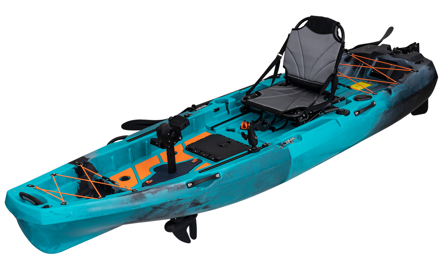 Reel Yaks 10ft Radar Modular Propeller Drive Pedal Fishing Kayak | 430lbs Capacity | 2 Piece