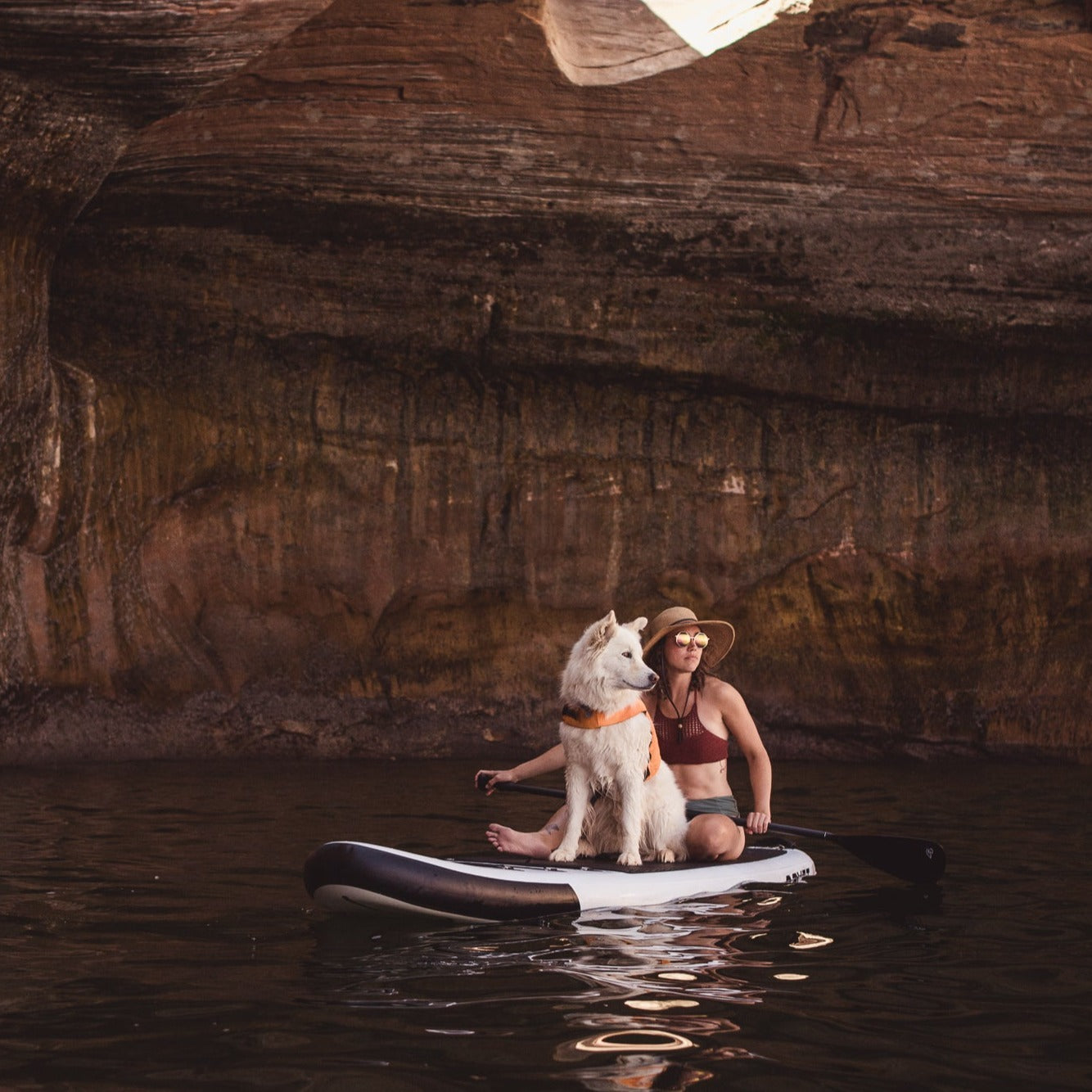 SolVida GrandSol Canyon Pack: 11' 4'' Inflatable Paddle Board + Paddle, Pump, Detachable Fin, & Carrying Case
