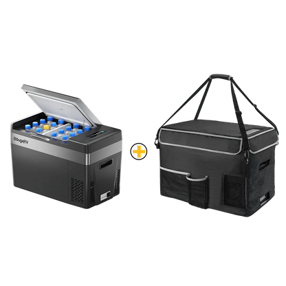 BougeRV 12V 30 Quart (28L) Portable Car Fridge Black