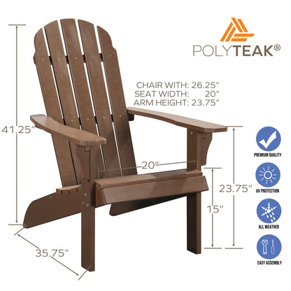 PolyTEAK Traditional Element Adirondack Chair