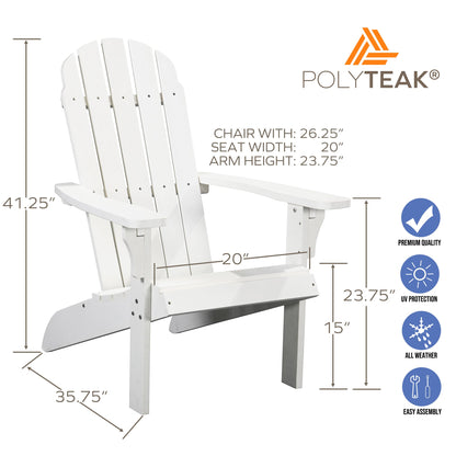 PolyTEAK Traditional Element Adirondack Chair