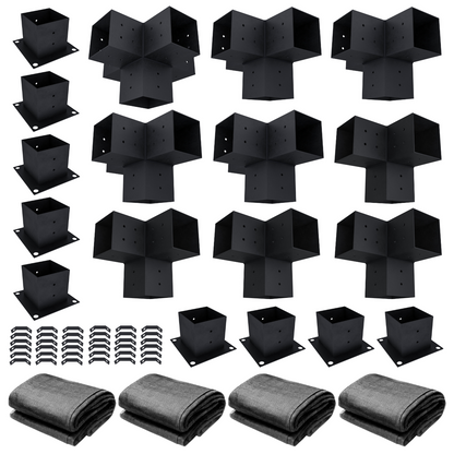 DIY Pergola Kit for a Freestanding Pergola With Canopies - Any Size Up to 24' x 24'