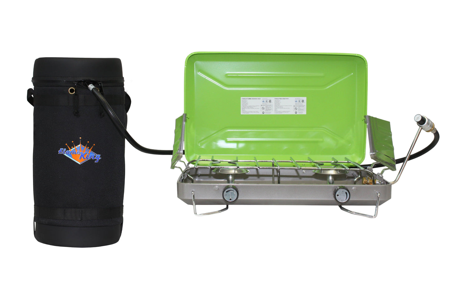 Flame King Propane Gas Hauler Kit 10lb Propane Tank, Adapter Hose and Insulated Protective Carry Case
