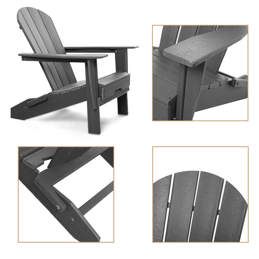 PolyTEAK Heritage Folding Adirondack Chair by ResinTEAK