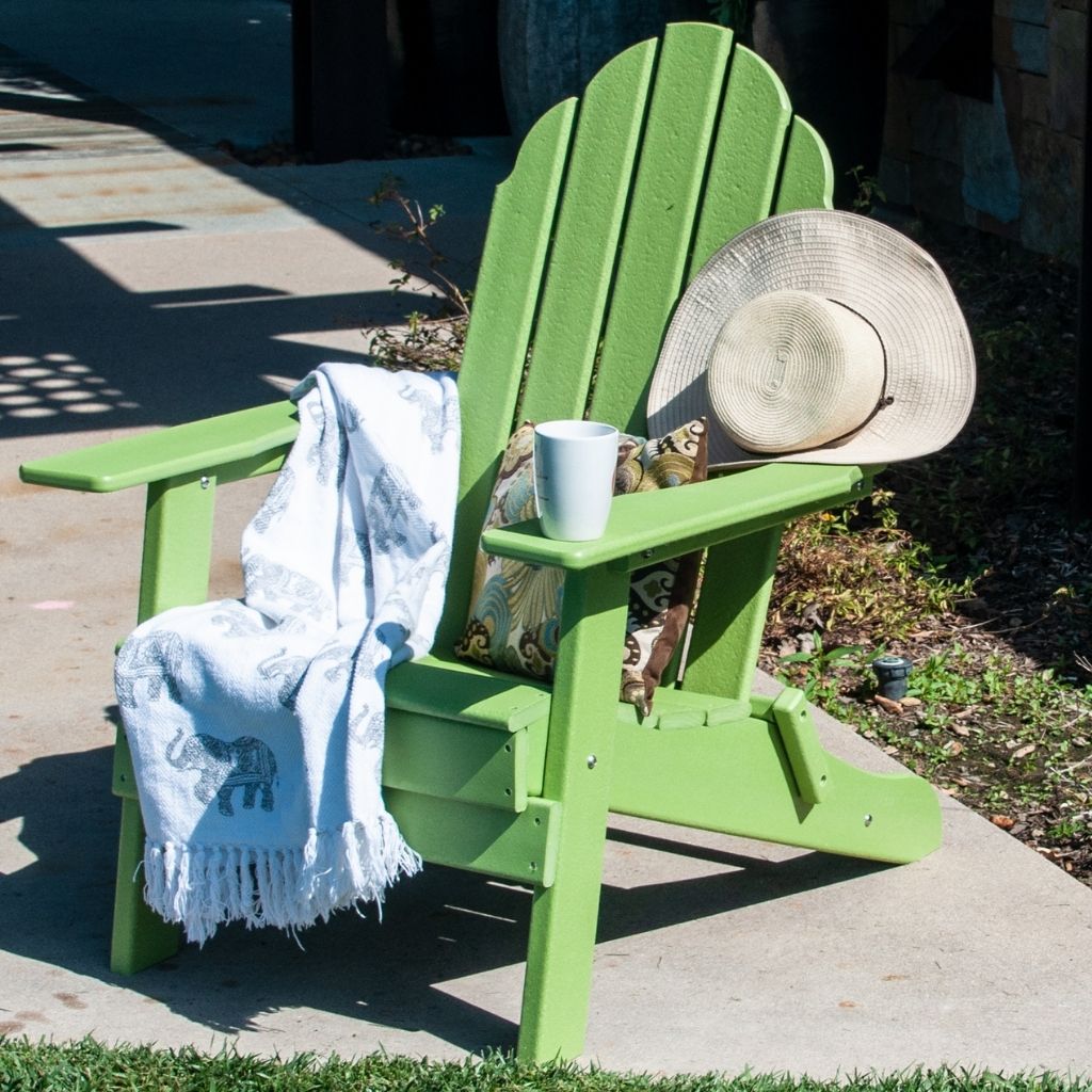 PolyTEAK New Tradition Folding Adirondack Chair by ResinTeak