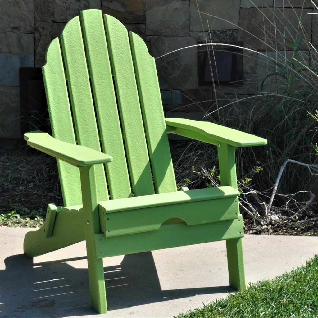 PolyTEAK New Tradition Folding Adirondack Chair by ResinTeak