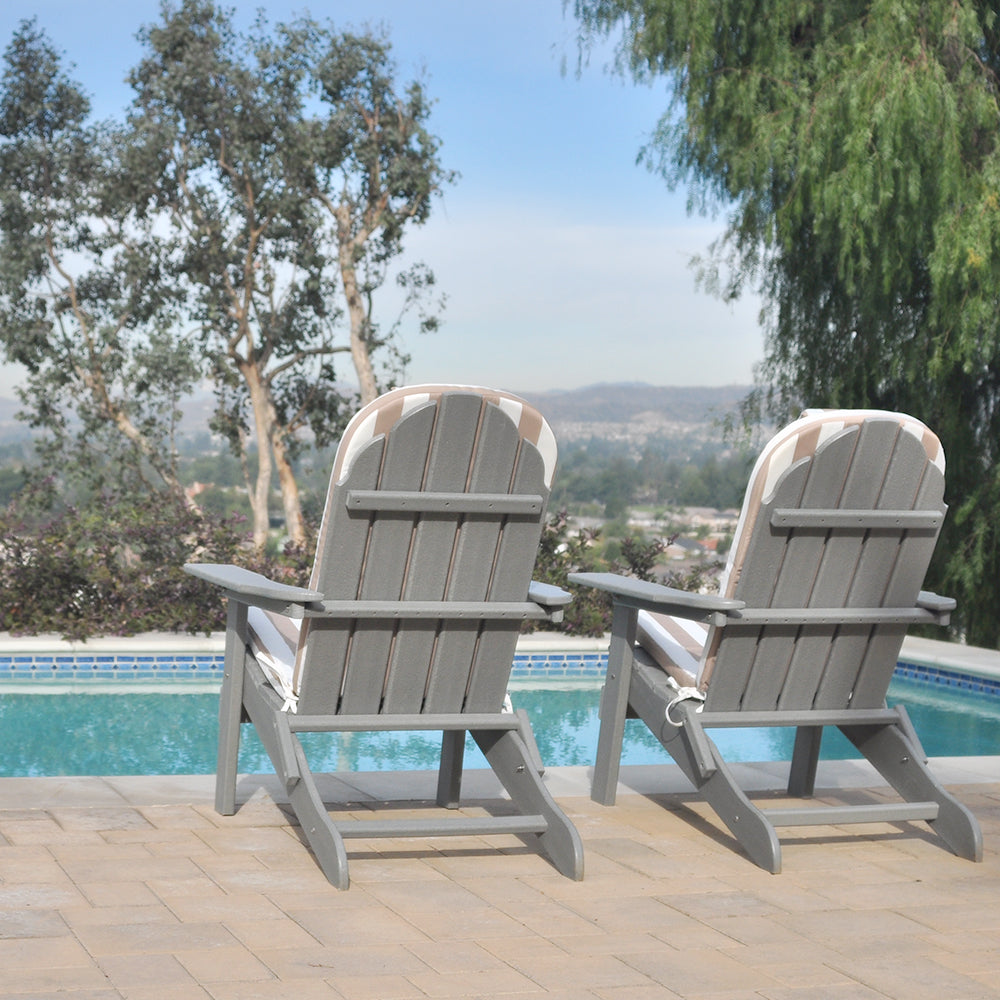 PolyTEAK New Tradition Folding Adirondack Chair by ResinTeak