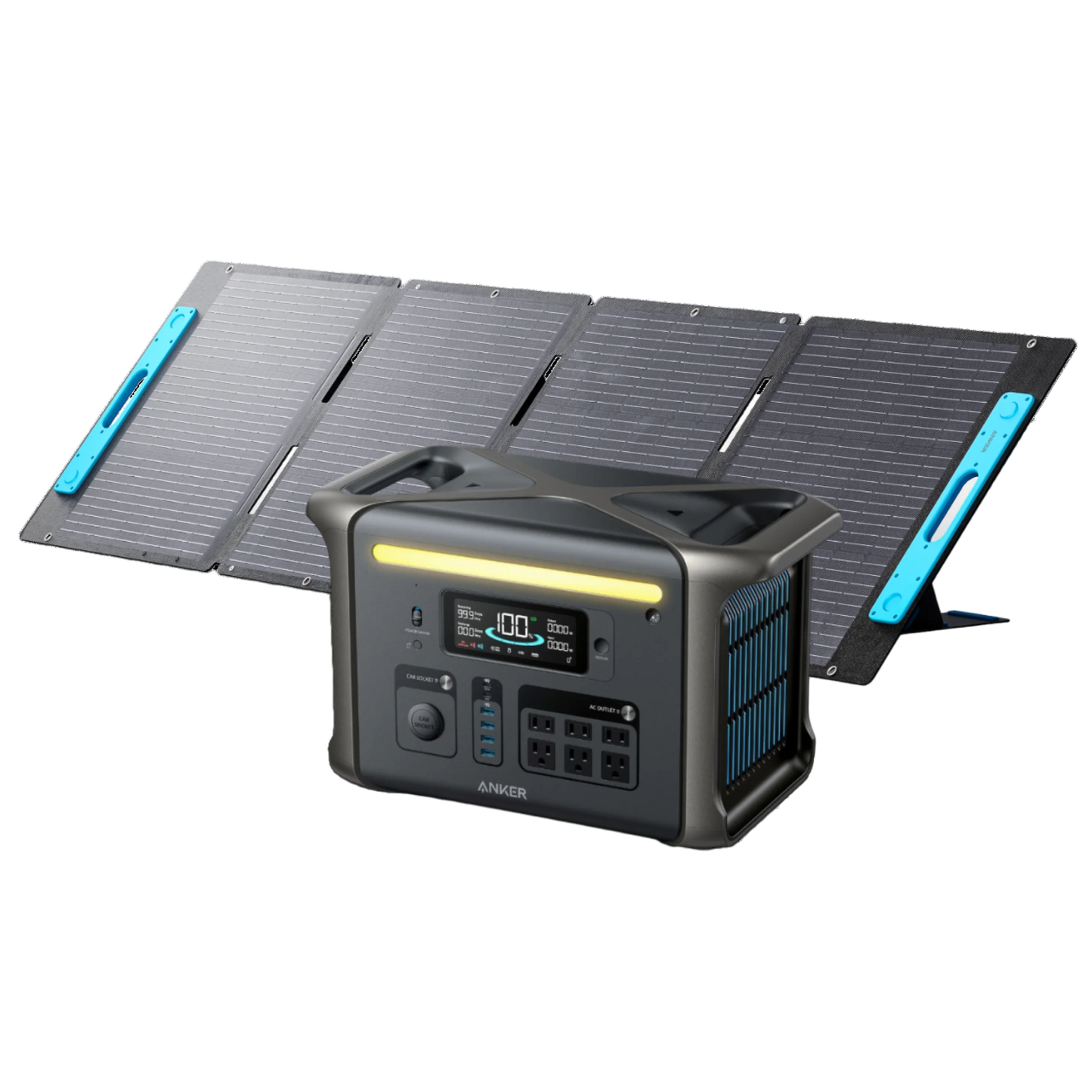 Anker SOLIX F1500 Solar Generator - 1536Wh 1800W 200W Solar Panel