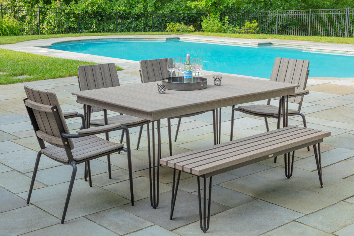 Seaside Casual Poly HIP Long Dining Table