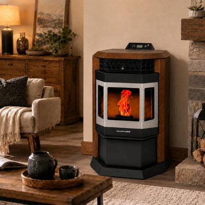 ComfortBilt HP22-SS Pellet Stove Brown Stainless Steel