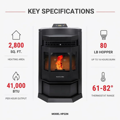 ComfortBilt HP22-N Pellet Stove Black