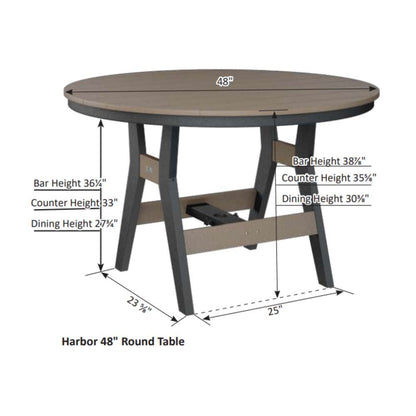 Berlin Gardens Harbor Poly Round 48" Table