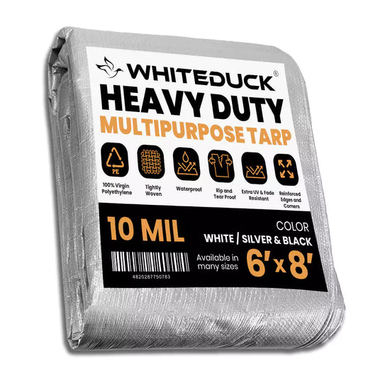 White Duck Outdoors Heavy Duty Poly Tarp 10 mil, 6 oz.