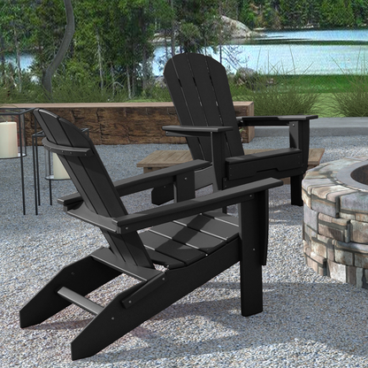 PolyTEAK Heritage Folding Adirondack Chair by ResinTEAK