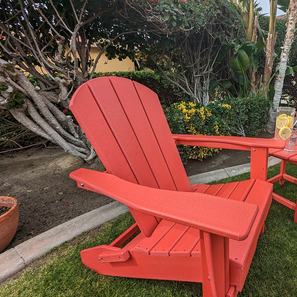 PolyTEAK Heritage Folding Adirondack Chair by ResinTEAK