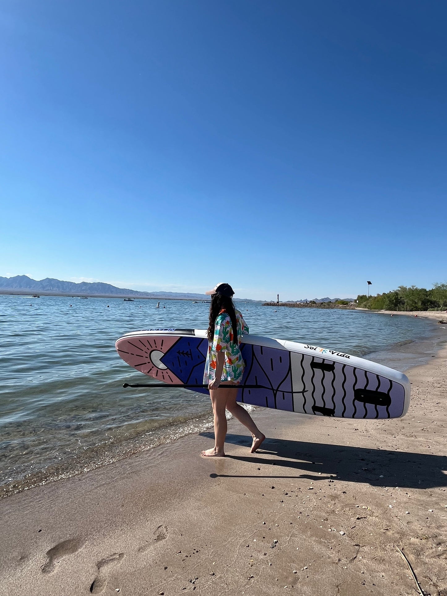 SolVida VidaGlide Oasis Pack: 10' 6'' Inflatable Paddle Board + Paddle, Pump, Detachable Fin, & Carrying Case